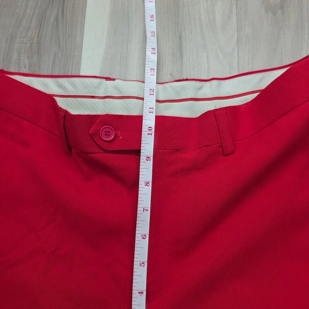 OppoSuits Red Dress Pants Mens US 40 Slim Fit Flat Front‎ Suit Trousers Holiday